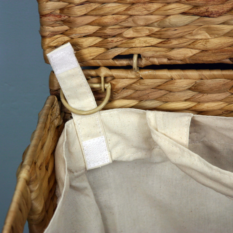 Bayou Breeze Wicker DoubleSided Laundry Clothes Hamper Basket Seagrass